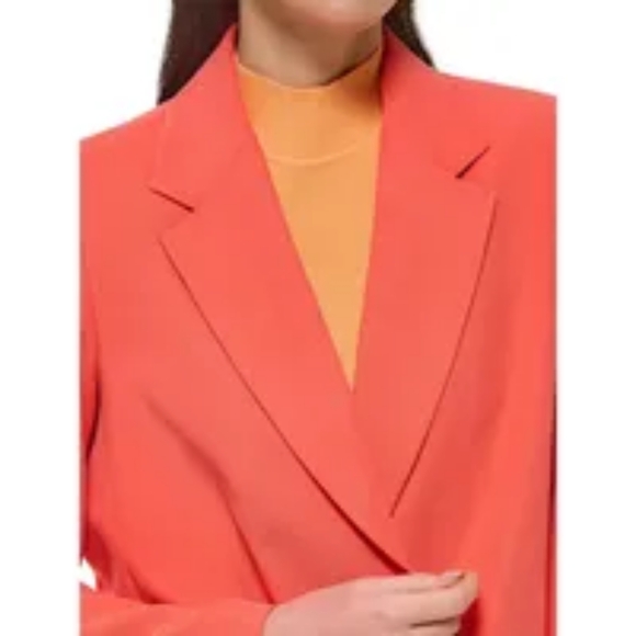 DKNY Persimmon Women's Size Extra Large Blazer Double Breasted 2 Button NWT - Picture 5 of 15
